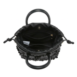 Bolso de hombro de poliéster negro