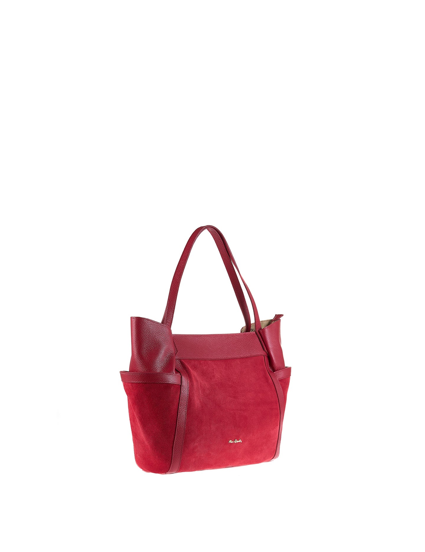 Borsa a Spalla in Vera Pelle Rubino
