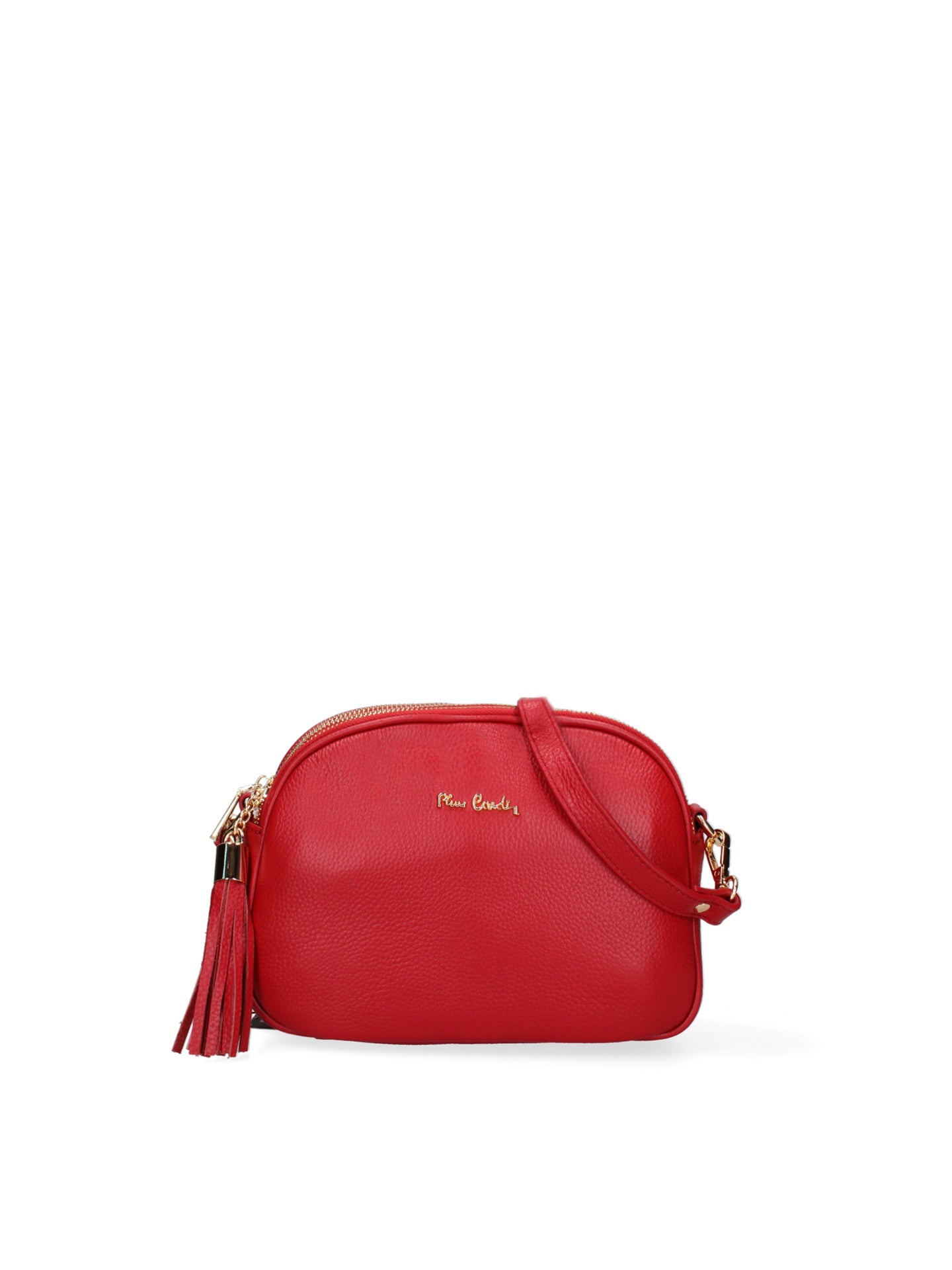 Borsa a Tracolla in Vera Pelle Rubino Pierre Cardin