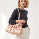 Borsa a Tracolla in Vera Pelle Rosa