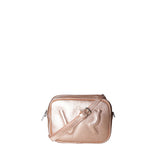 Borsa a Tracolla in Genuine Printed Suede Leather Rosa
