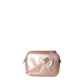 Borsa a Tracolla in Genuine Printed Suede Leather Rosa
