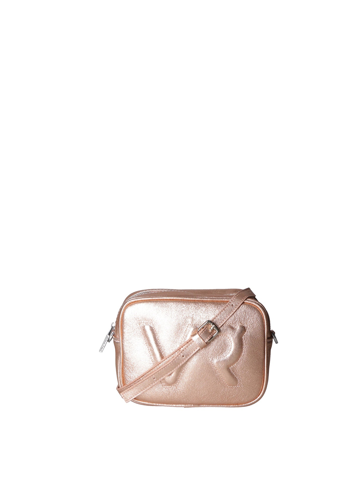 Borsa a Tracolla in Genuine Printed Suede Leather Rosa