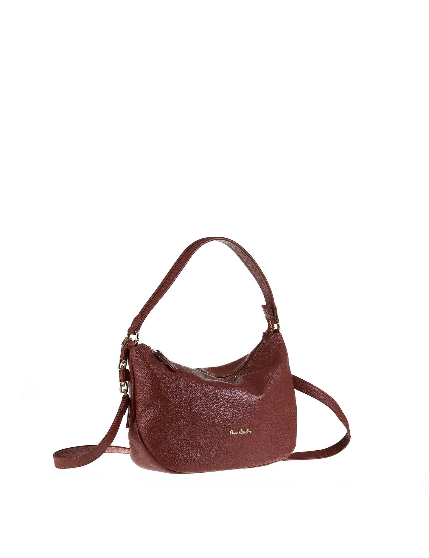 Borsa a Spalla in Vera Pelle Rubino