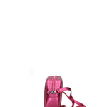 Borsa a Tracolla in Genuine Printed Suede Leather Fucsia