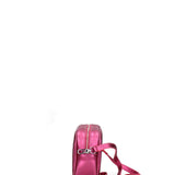 Borsa a Tracolla in Genuine Printed Suede Leather Fucsia