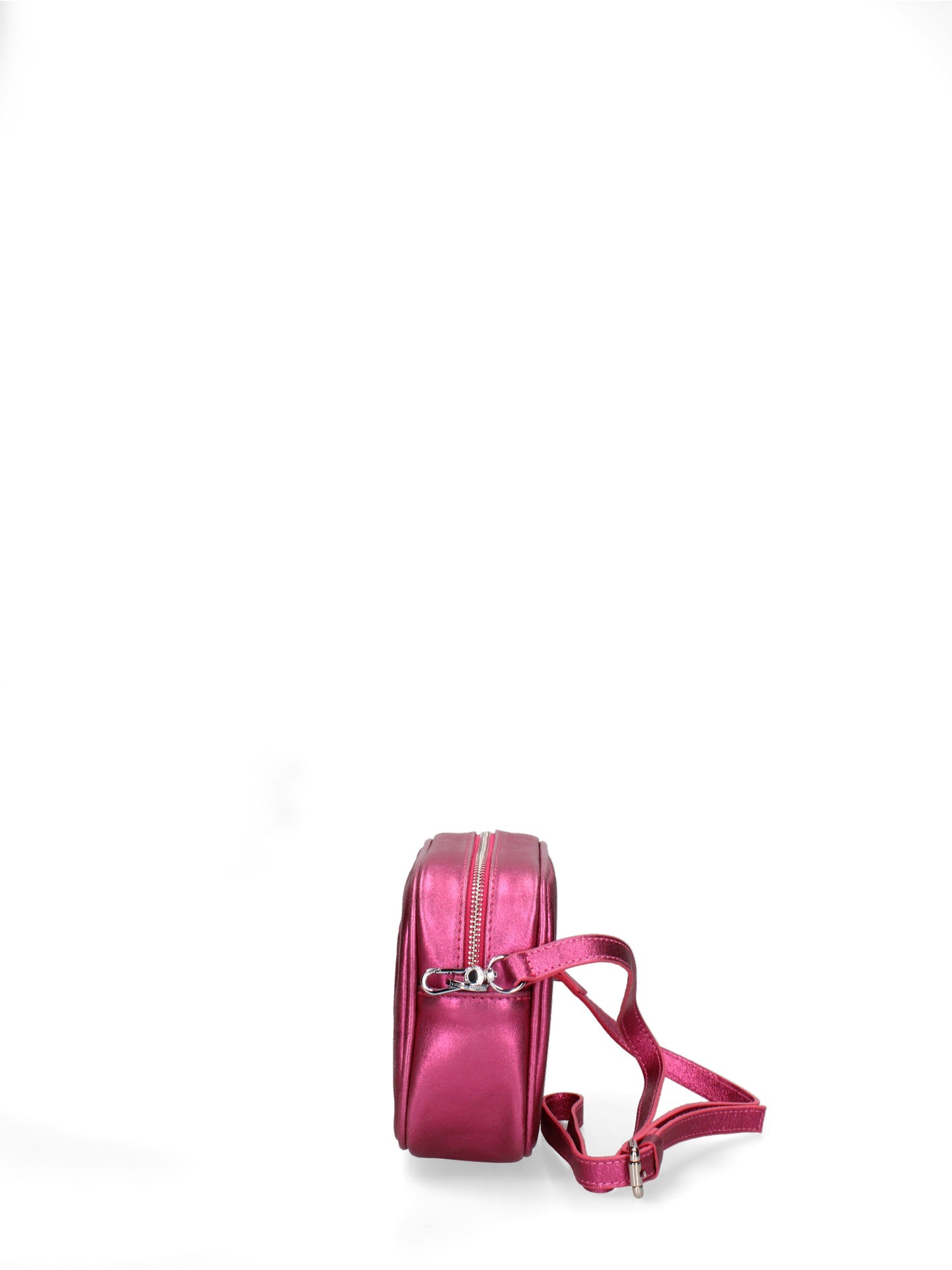 Borsa a Tracolla in Genuine Printed Suede Leather Fucsia