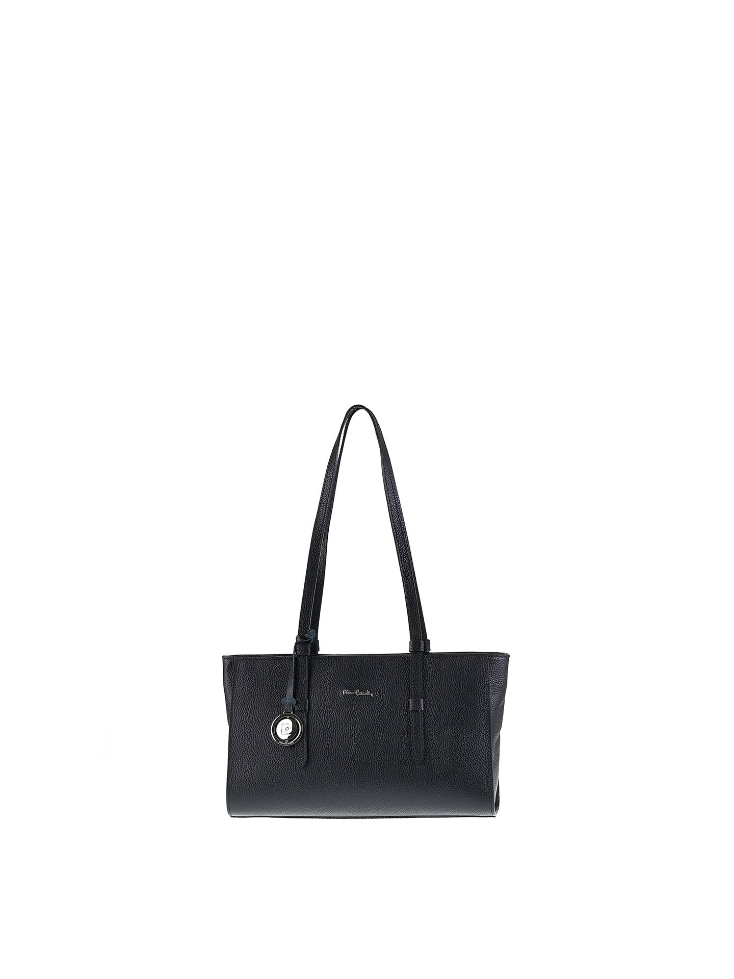 Borsa a Mano in Vera Pelle Nero Pierre Cardin