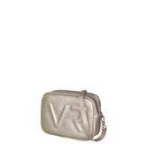 Borsa a Tracolla in Genuine Printed Suede Leather Argento