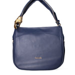 Borsa a Spalla in Vera Pelle Blu Braccialini