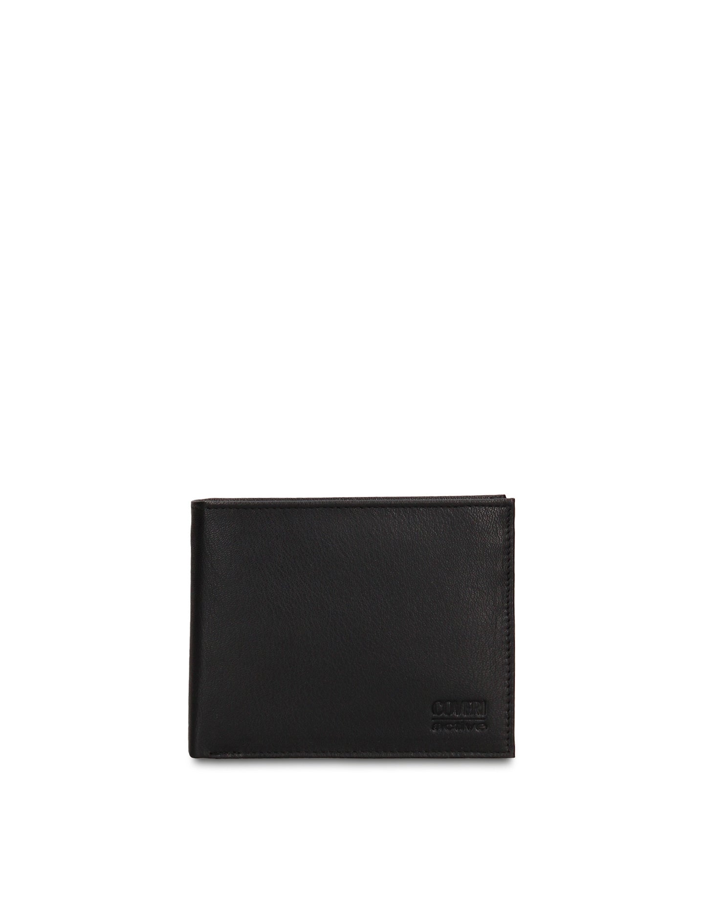Set Portafoglio e Portachiavi in Vera Pelle Nero