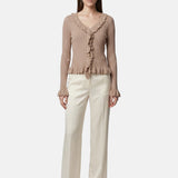 Vestito in Poliestere Taupe