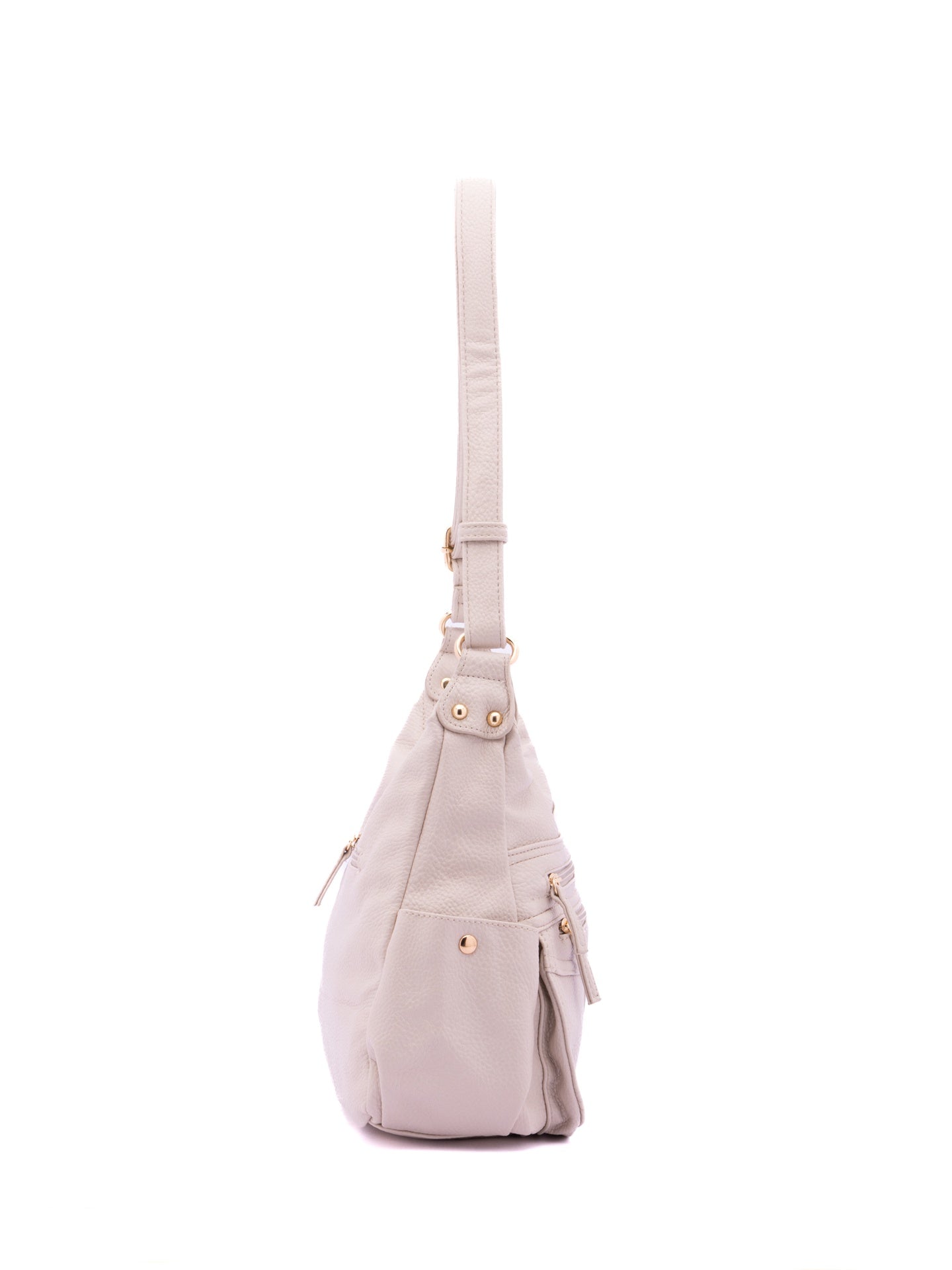 Borsa a Spalla in Pelle Vegana Beige