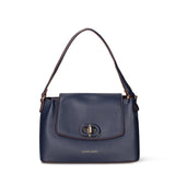 Borsa a Mano in Pelle Vegana Blu Pierre Cardin