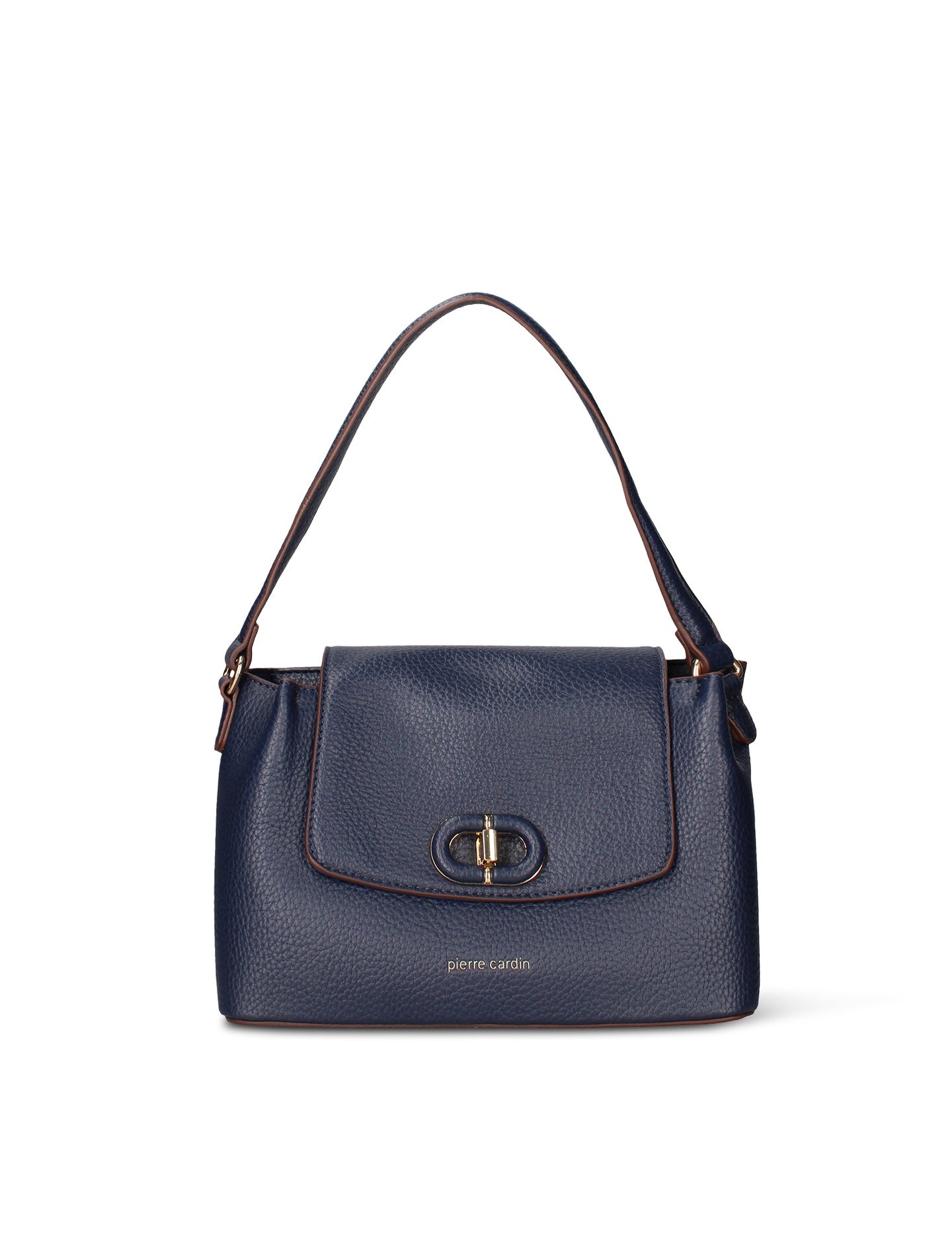 Borsa a Mano in Pelle Vegana Blu Pierre Cardin