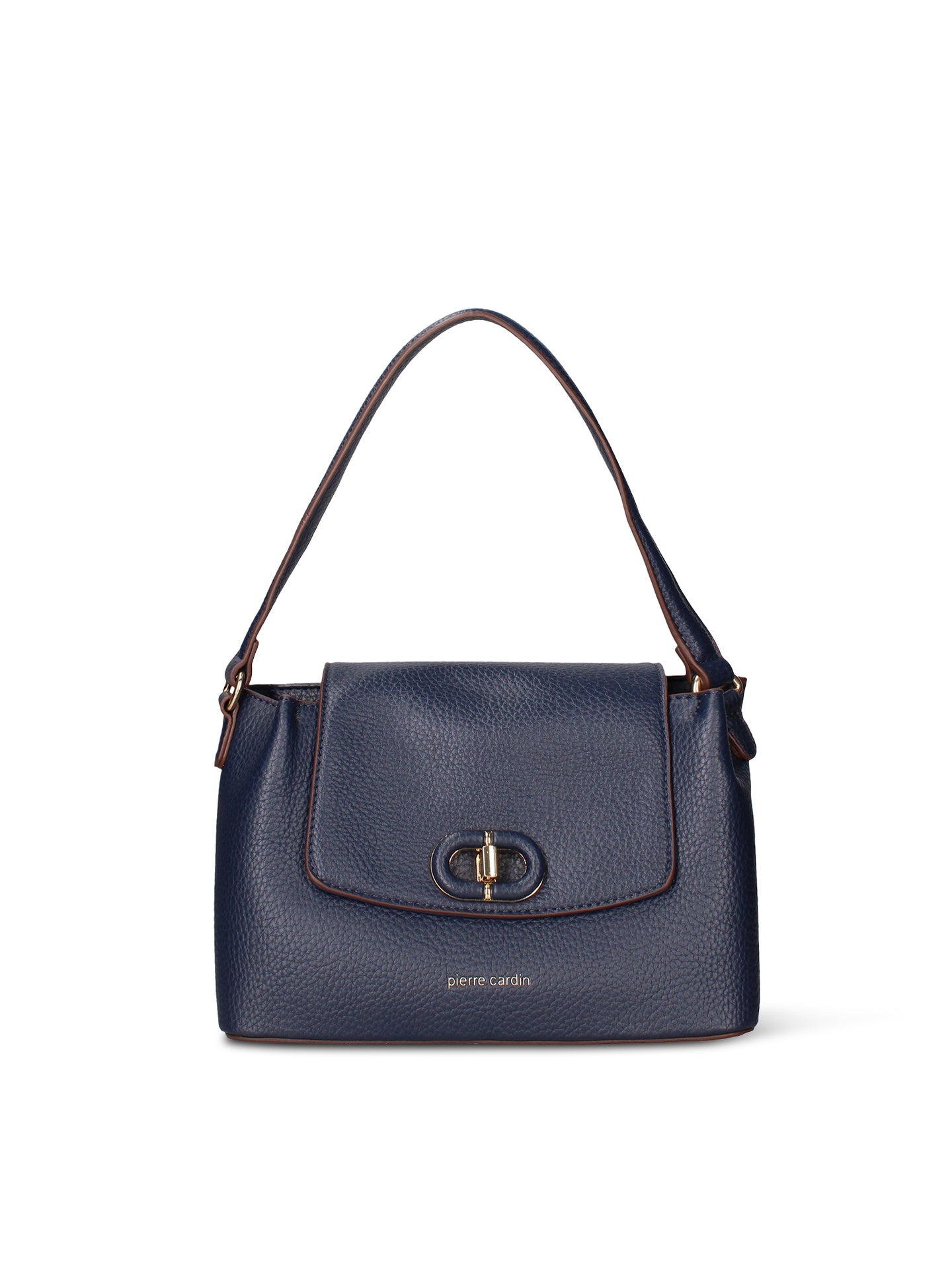 Borsa a Mano in Pelle Vegana Blu Pierre Cardin
