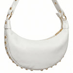 Borsa a Tracolla in Dollaro Leather Bianco