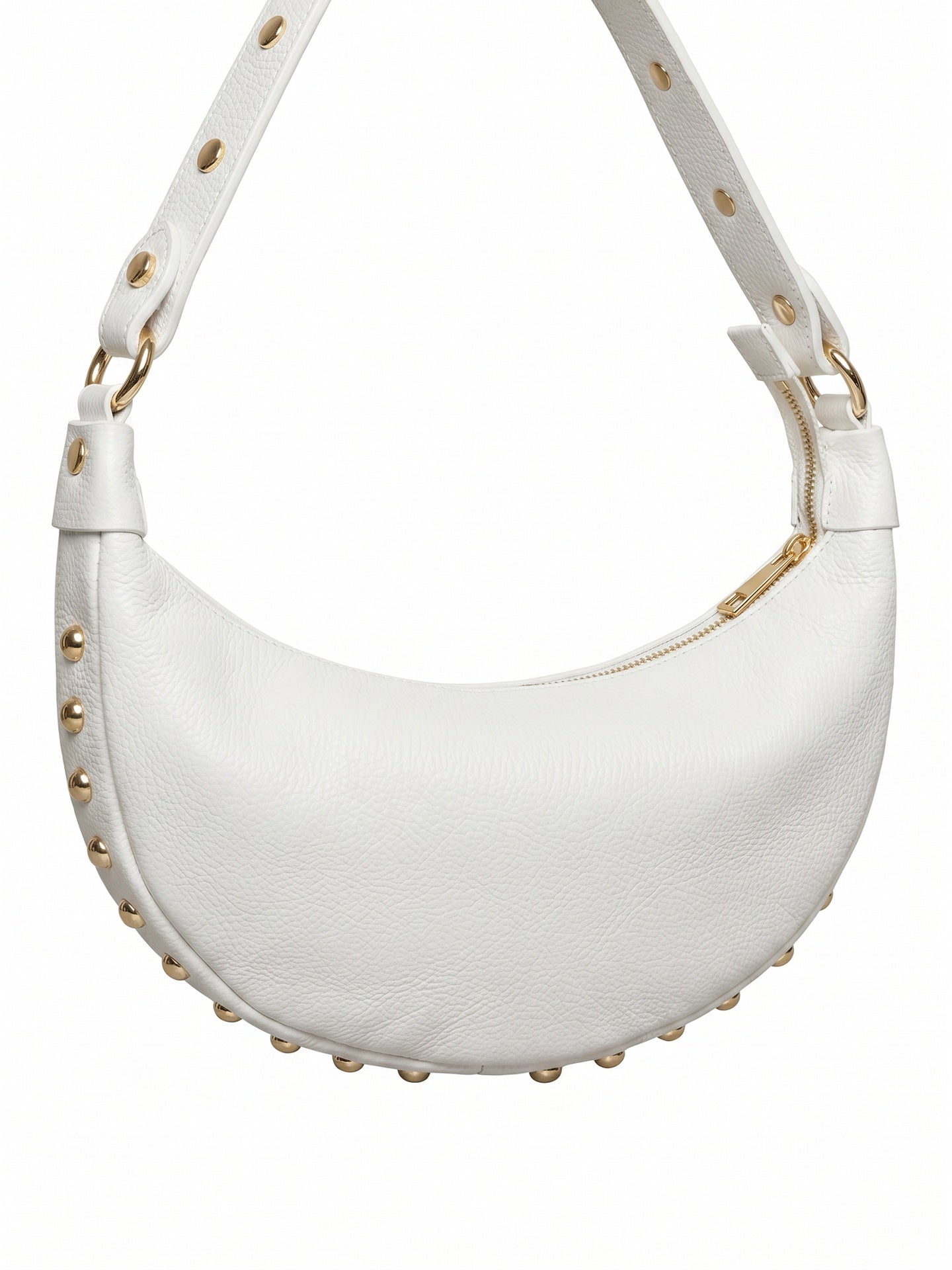 Borsa a Tracolla in Dollaro Leather Bianco