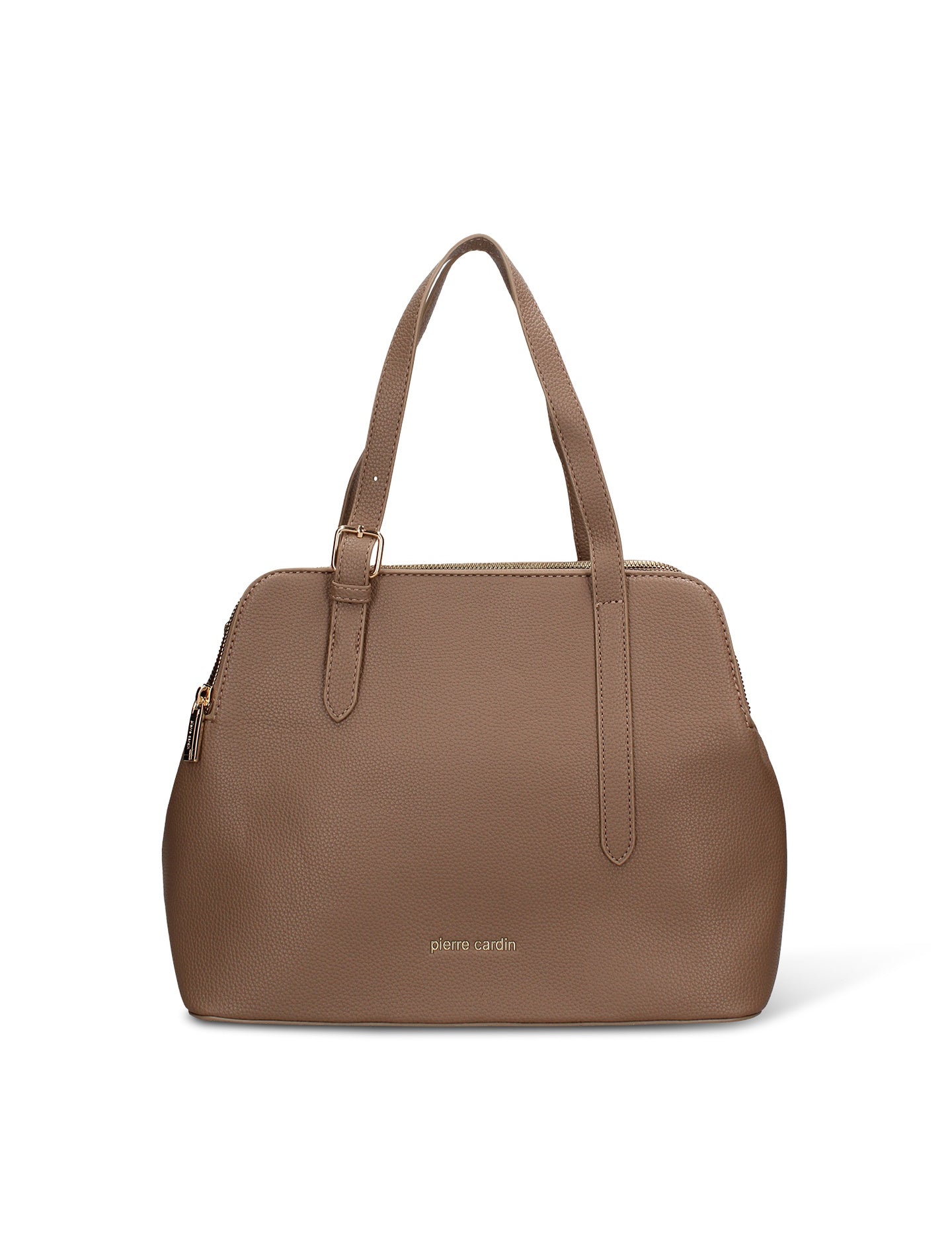 Borsa a Mano in Pelle Vegana Taupe Pierre Cardin
