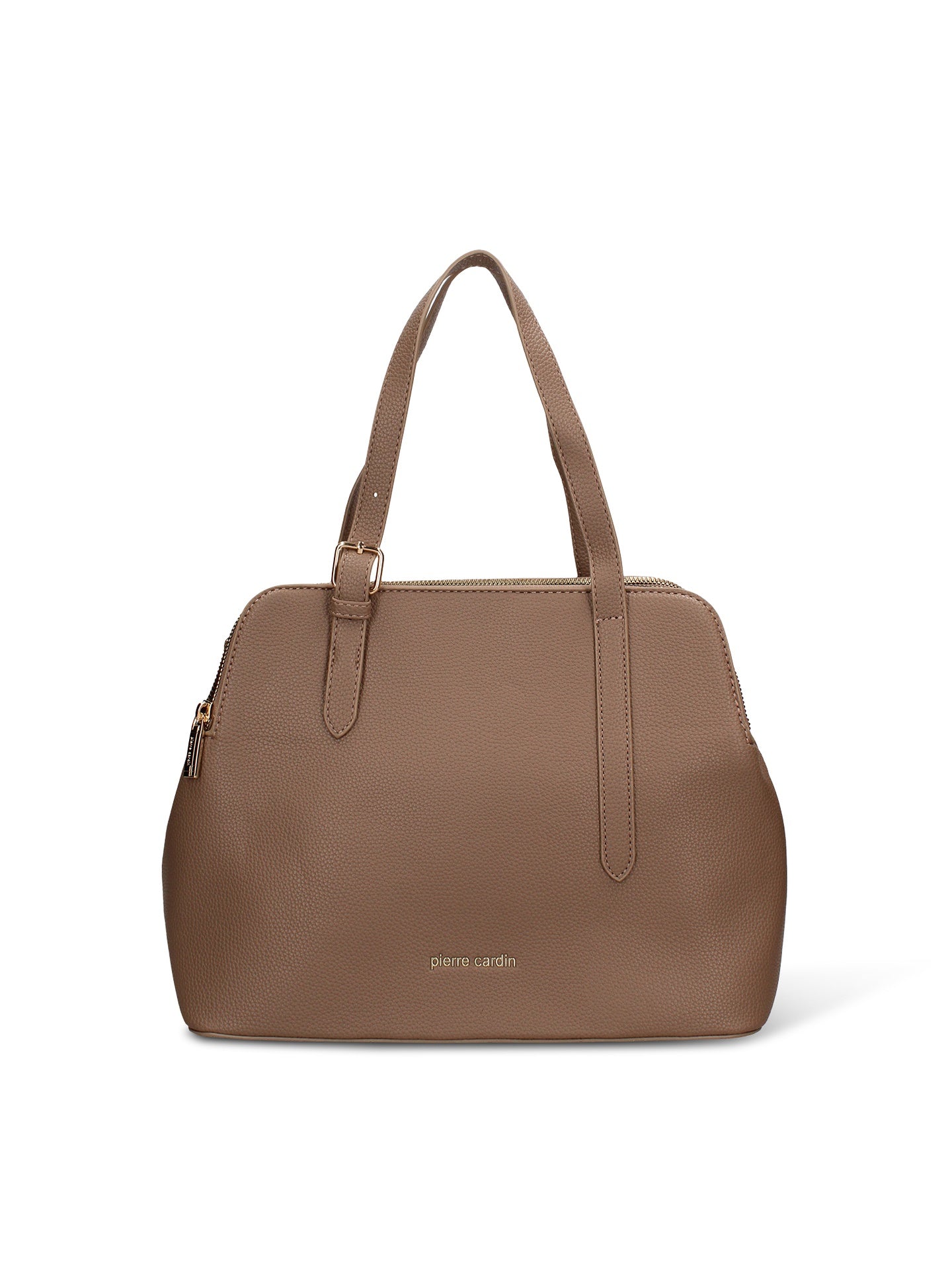 Borsa a Mano in Pelle Vegana Taupe Pierre Cardin