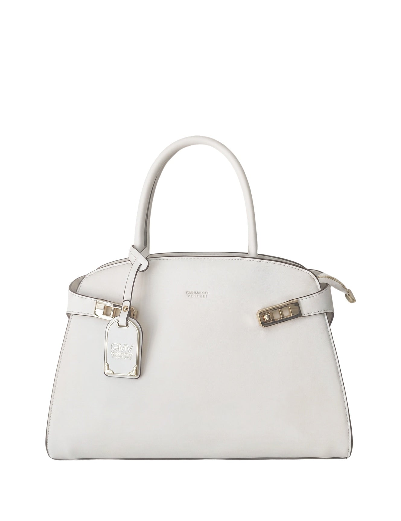 Borsa a mano in Pelle Vegana Bianco GianMarco Venturi