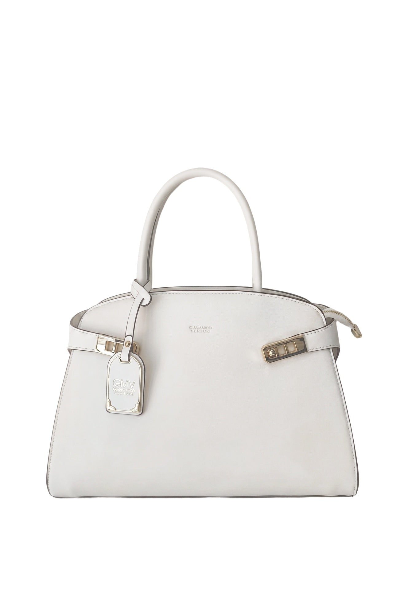 Borsa a mano in Pelle Vegana Bianco GianMarco Venturi