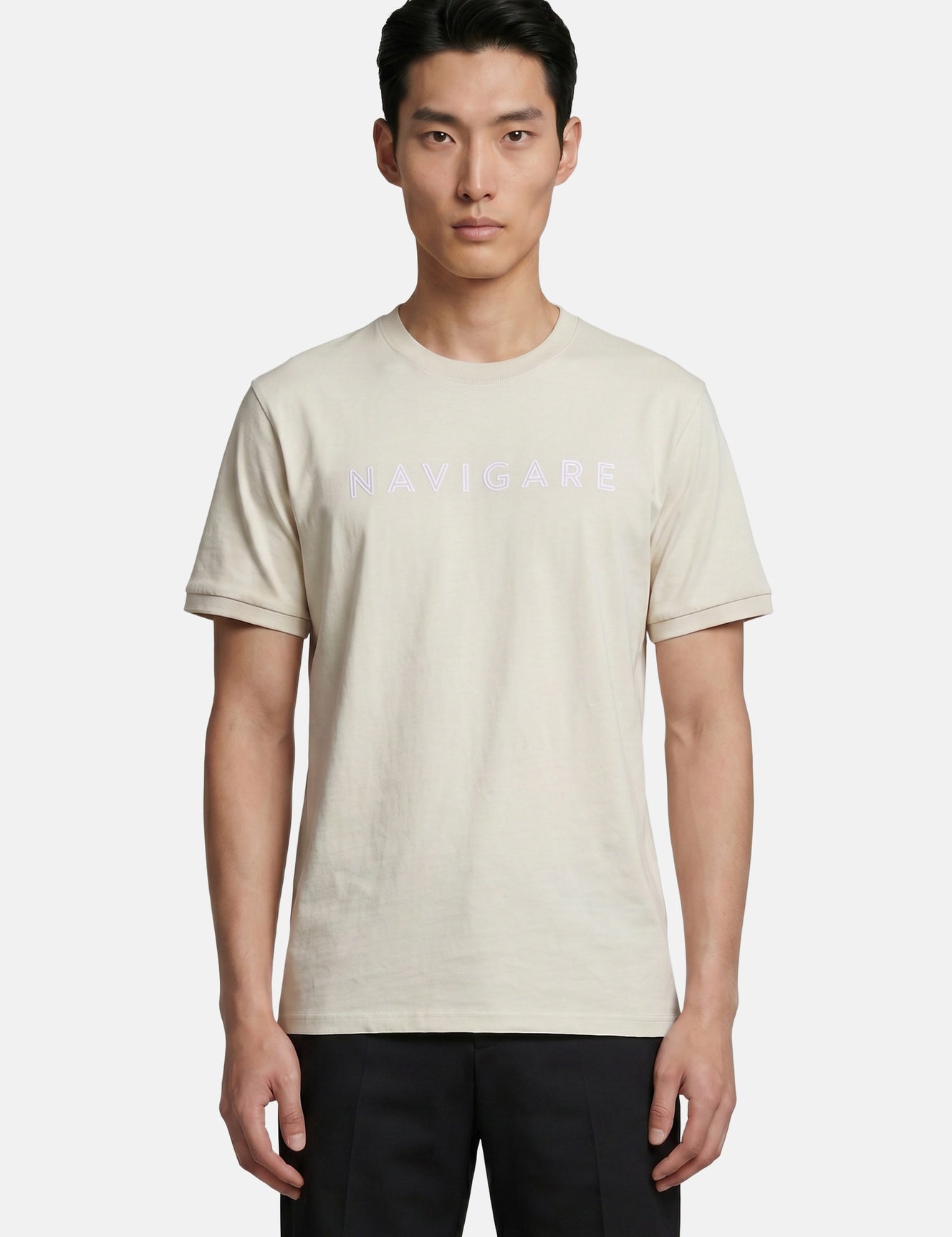 T-shirt in Cotone Beige Navigare