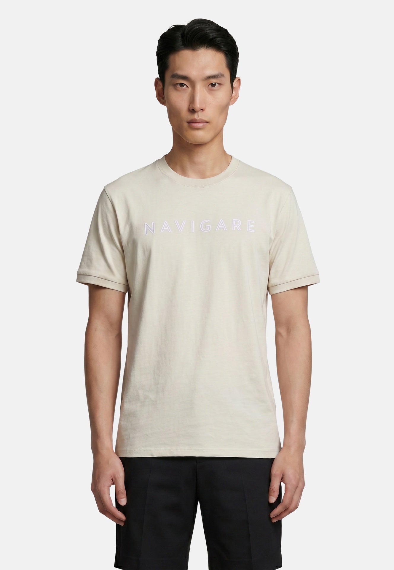 T-shirt in Cotone Beige Navigare