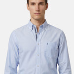 Camicia in Cotone Blu Navigare