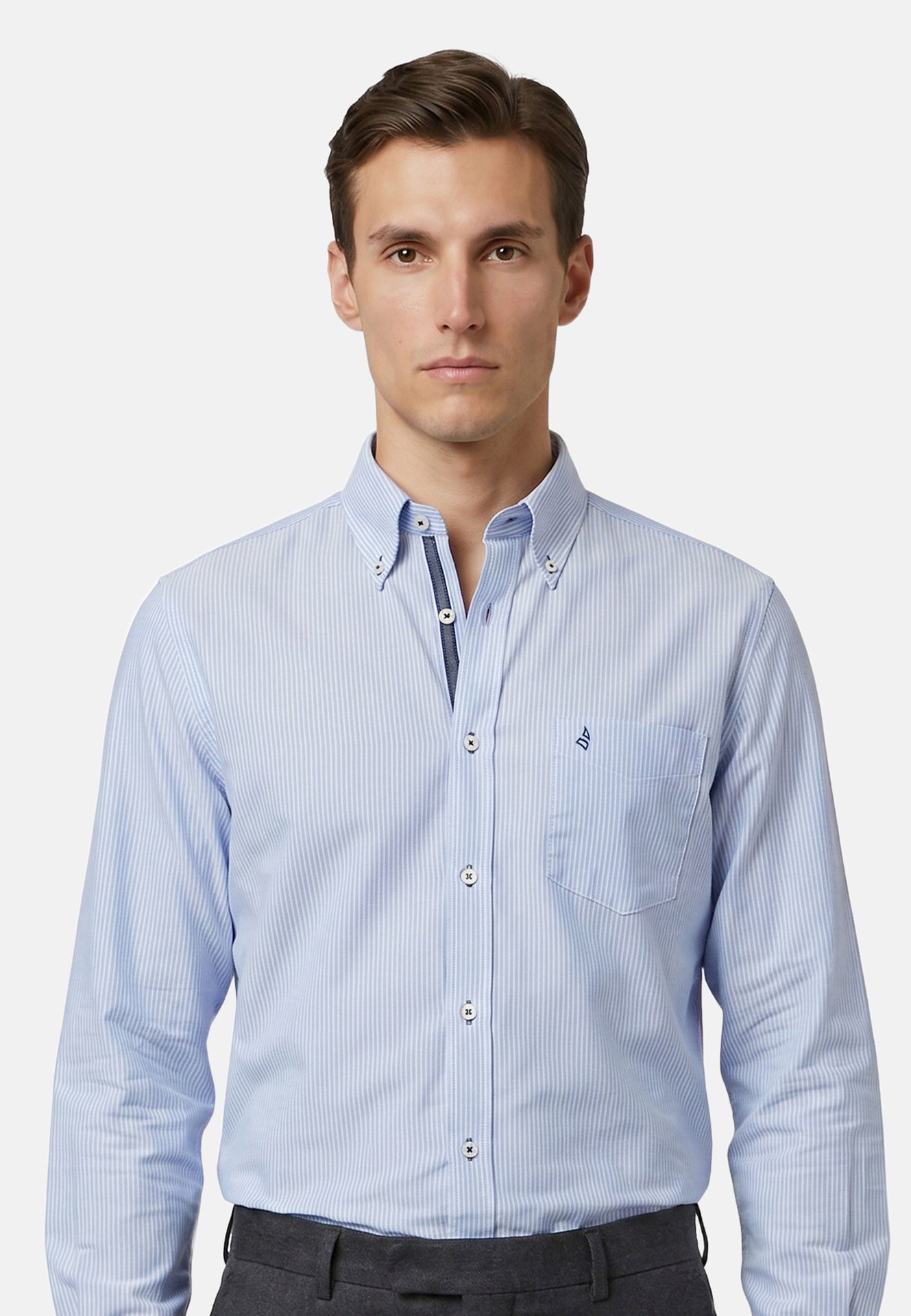 Camicia in Cotone Blu Navigare