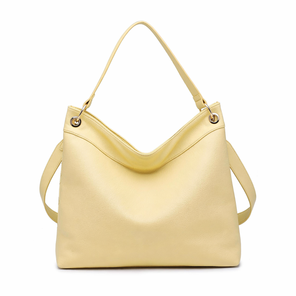 Borsa a Spalla in Pelle Vegana Giallo