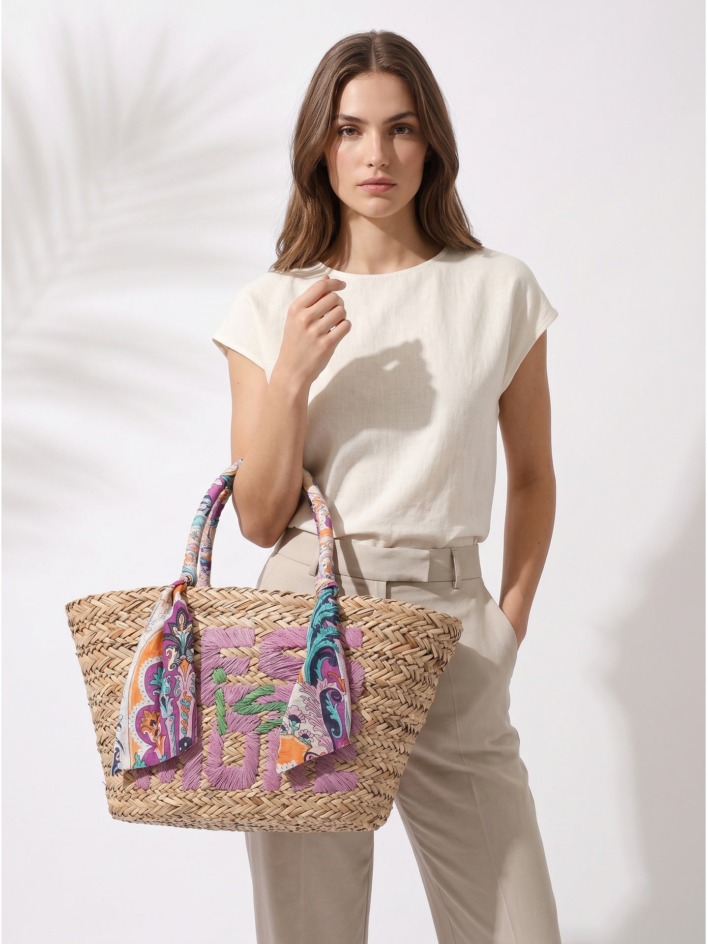 Borsa Shopper in Rattan Viola