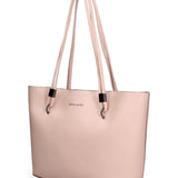 Borsa a Spalla in Pelle Vegana Cipria