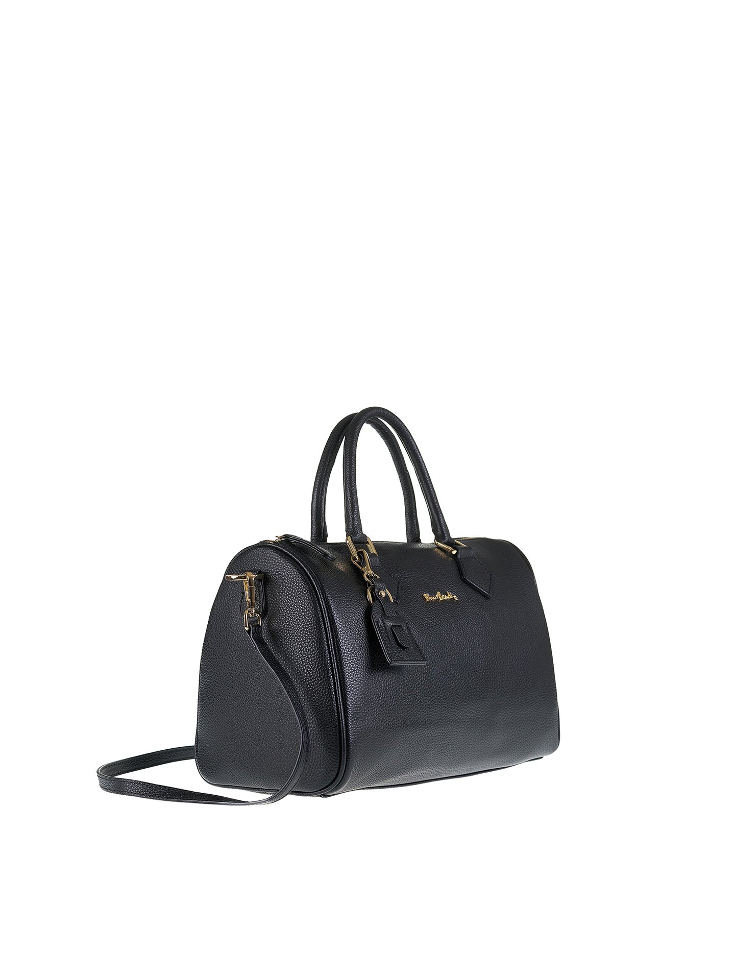Borsa a Bauletto in Vera Pelle Nero