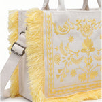 Borsa a Mano in Cotone Giallo