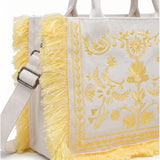 Borsa a Mano in Cotone Giallo