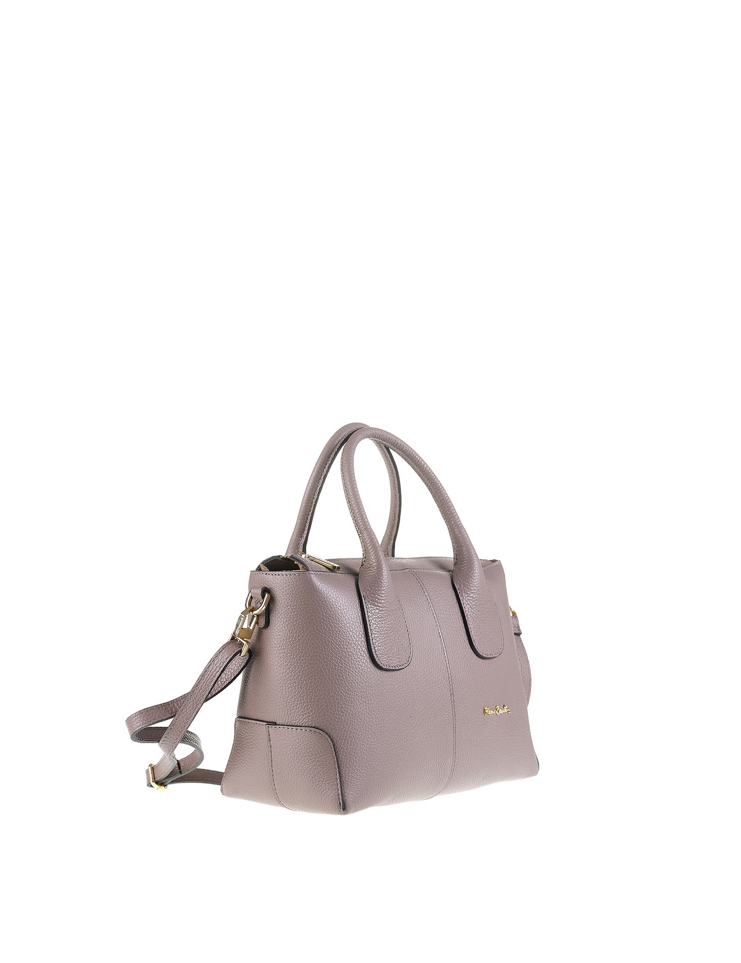 Borsa a Mano in Vera Pelle Taupe