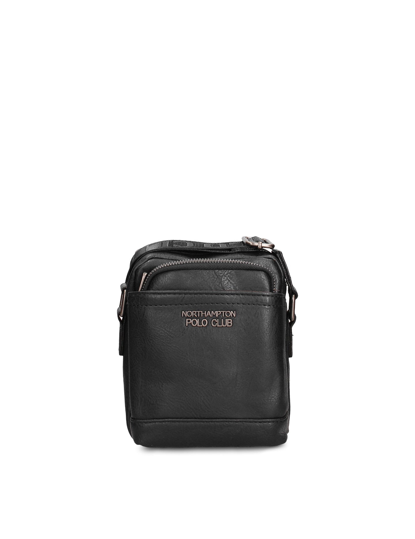 Borsa a Tracolla in 100% Pu Vegan Leather Nero