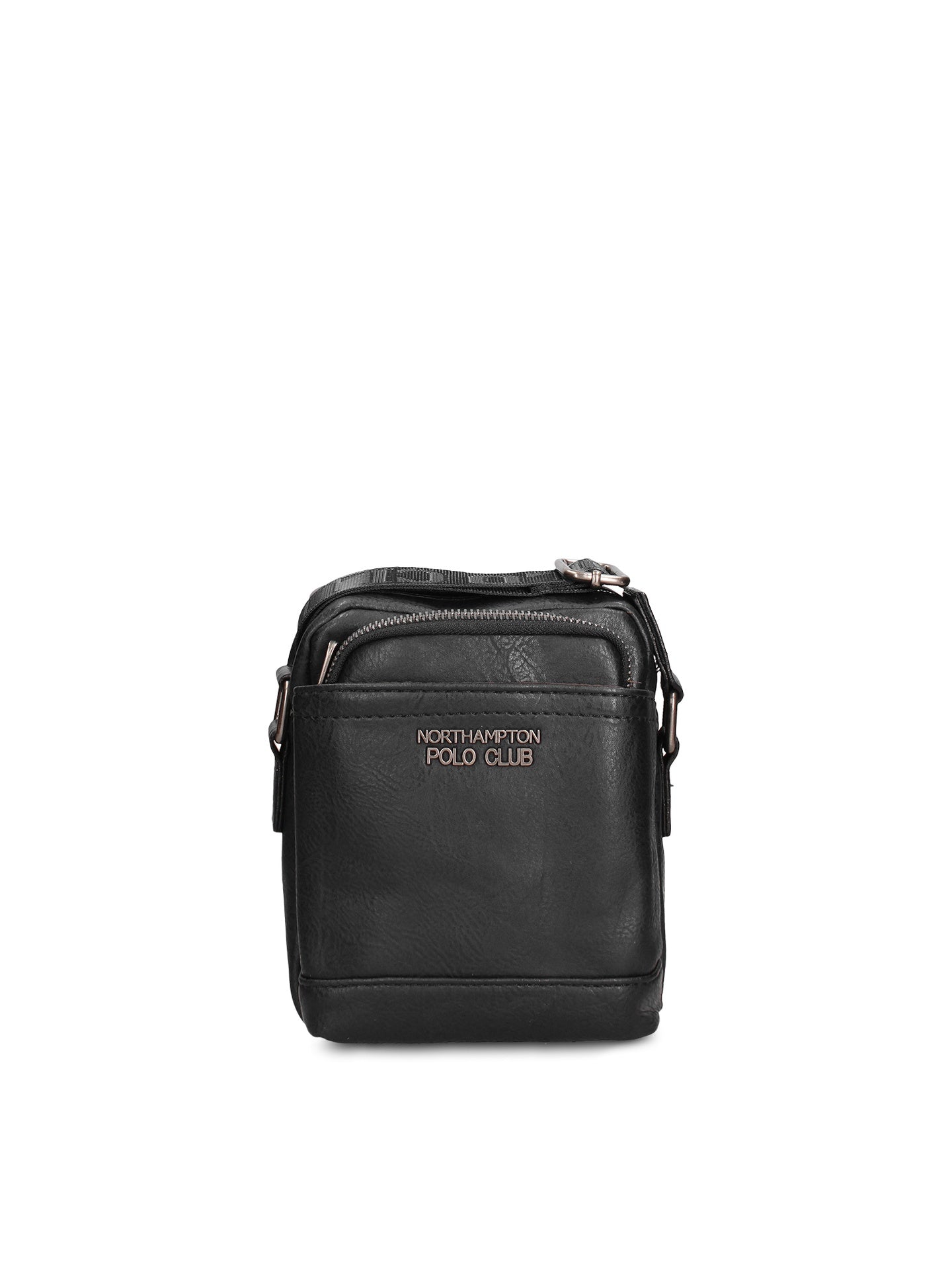 Borsa a Tracolla in 100% Pu Vegan Leather Nero
