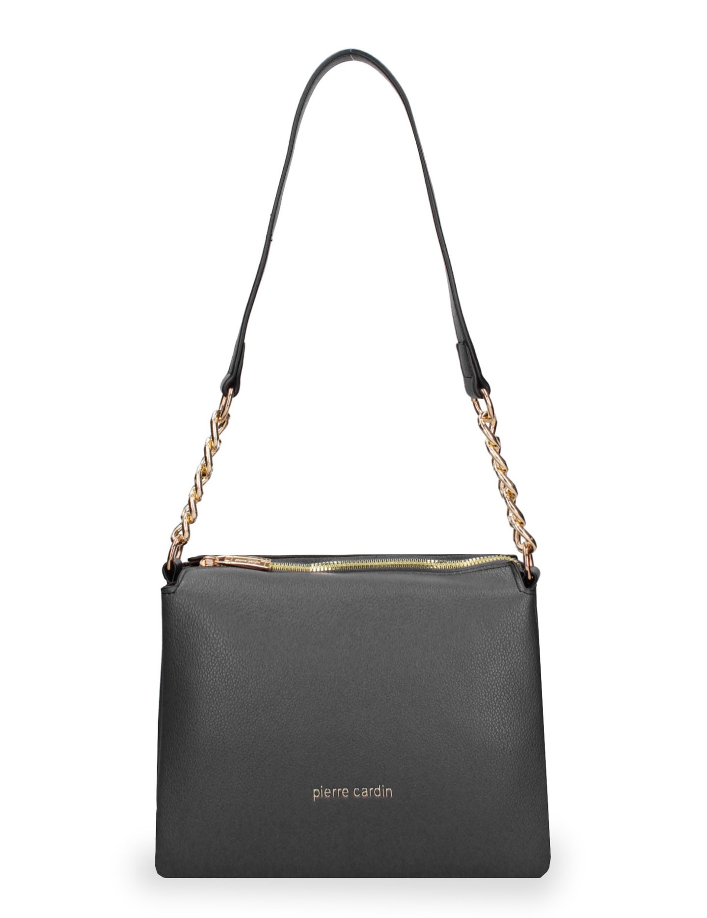 Borsa a Spalla in Pelle Vegana Nero Pierre Cardin