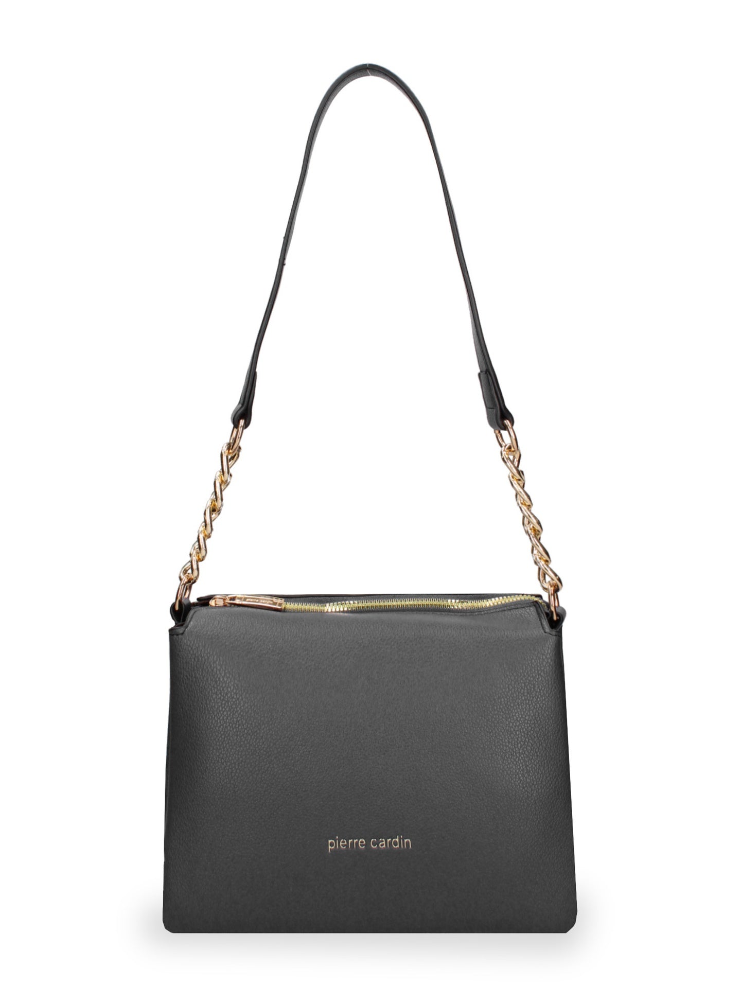 Borsa a Spalla in Pelle Vegana Nero Pierre Cardin