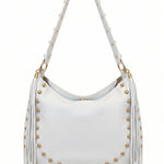Borsa a Spalla in Dollaro Leather Bianco