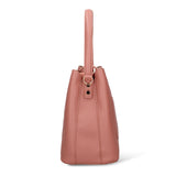 Beuteltasche aus antikem rosa veganem Leder