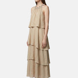 Vestito in Poliestere Taupe