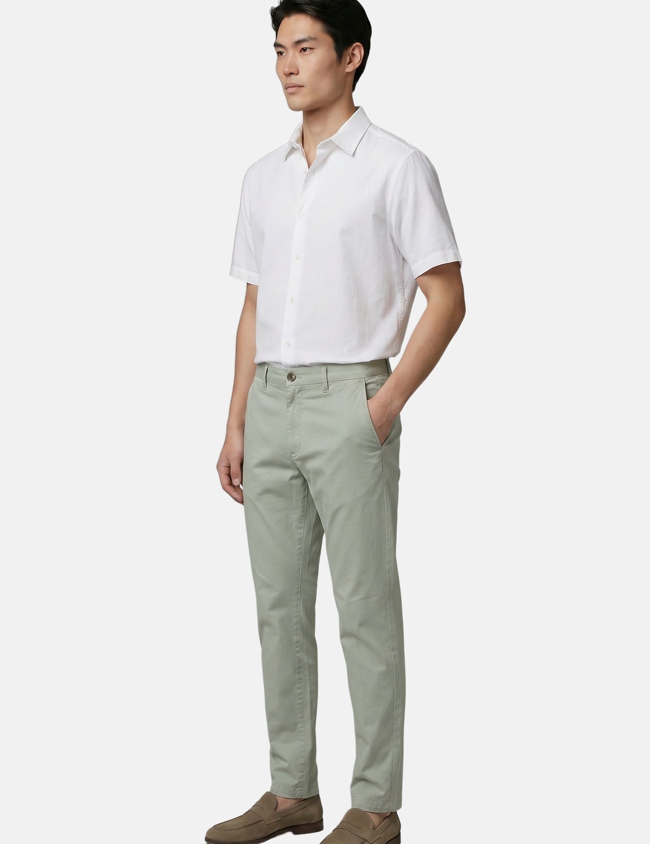 Jeans in Cotone Salvia