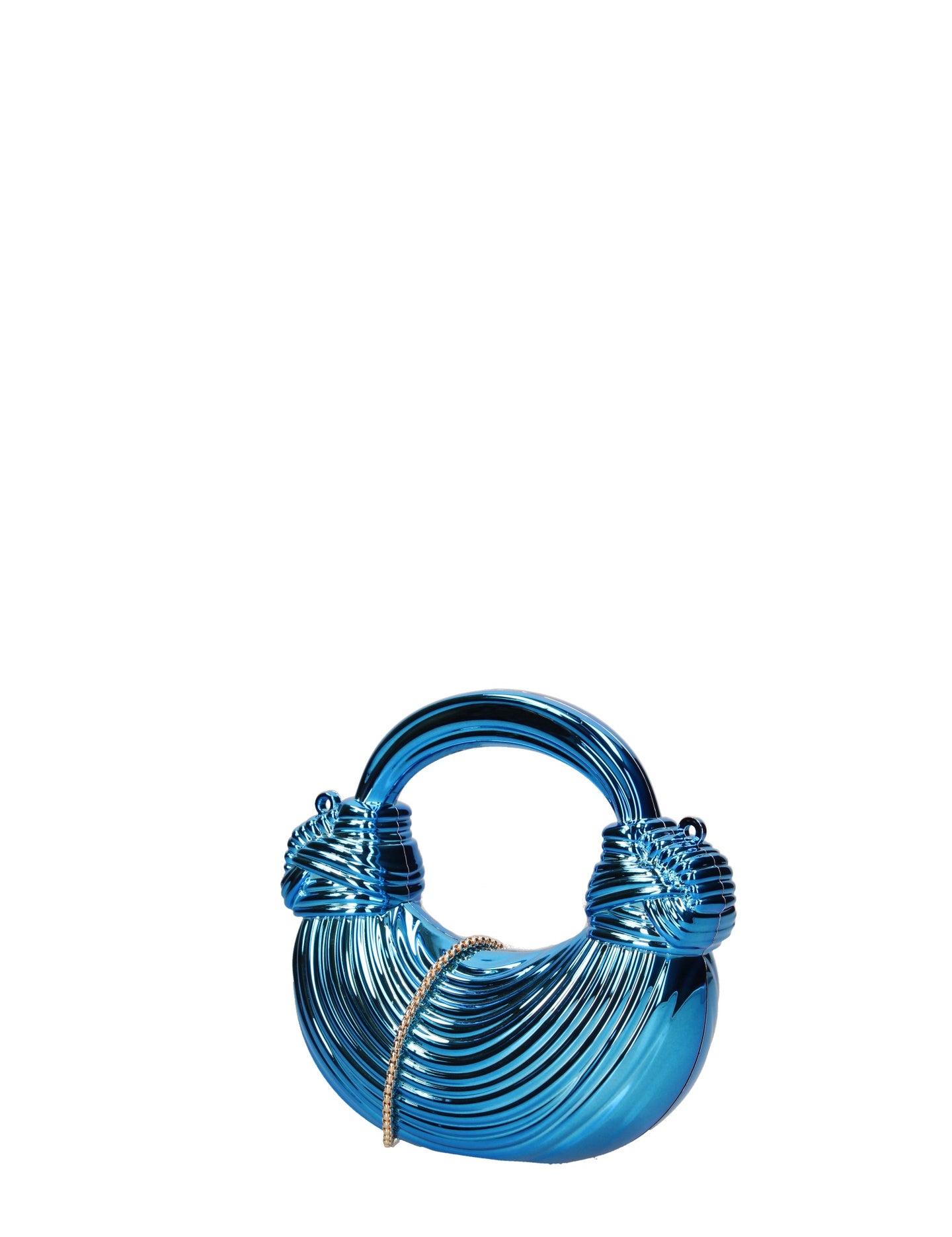 Voluta Borsa a Tracolla in Pvc Blue Jeans