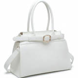 Borsa a Tracolla in Poliestere Bianco