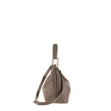 Borsa a Spalla in Vera Pelle Taupe