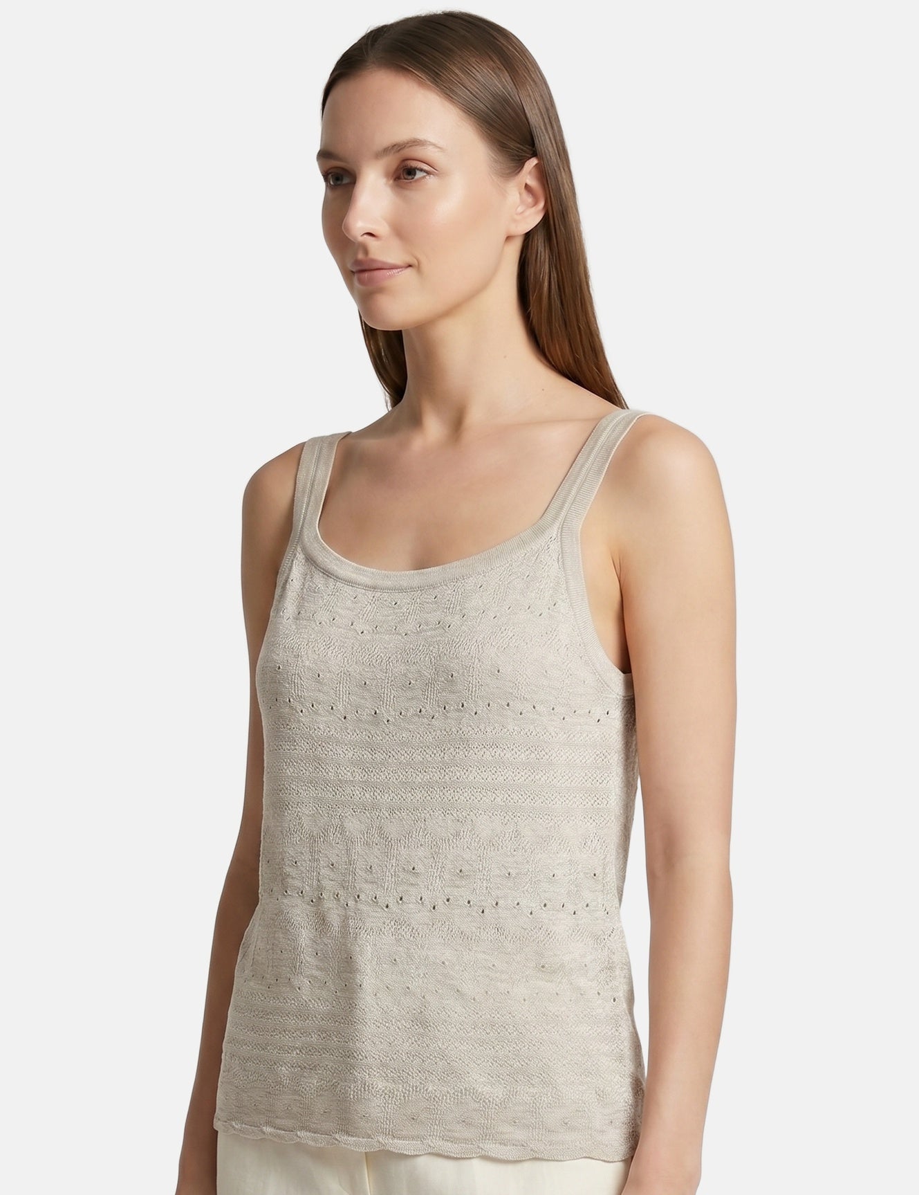 Vestito in Viscosa Beige