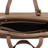 Borsa a Mano in Pelle Vegana Taupe